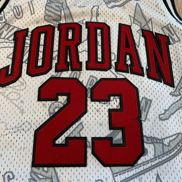 EUC Jordan All Over Print Youth Jersey Size MEDIUM 10/12 - Picture 5 of 14